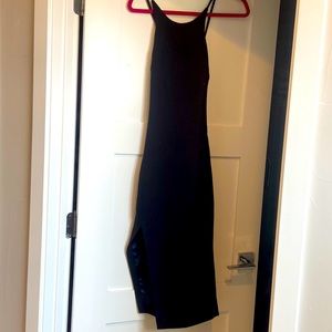 Midi Black Dress with slit